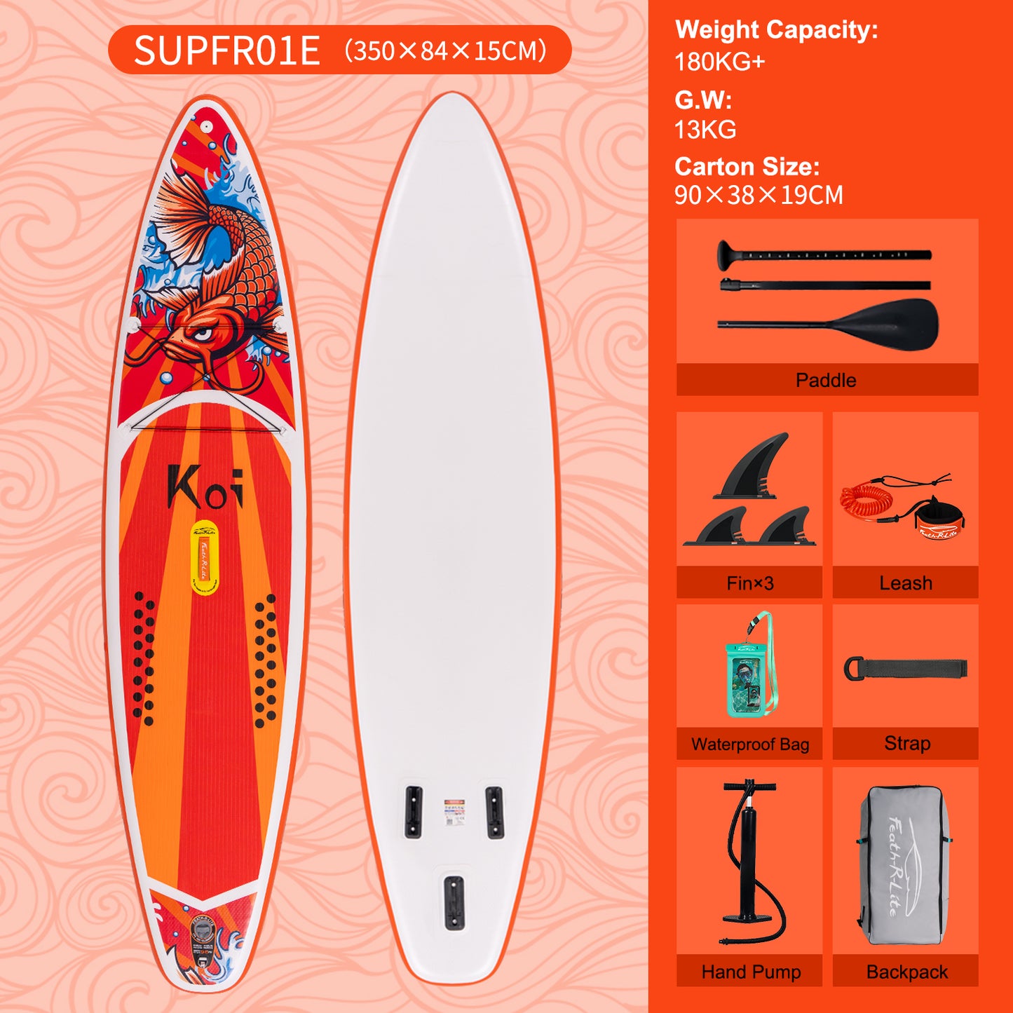 SUP Board SUPFR01E 350x84x15cm
