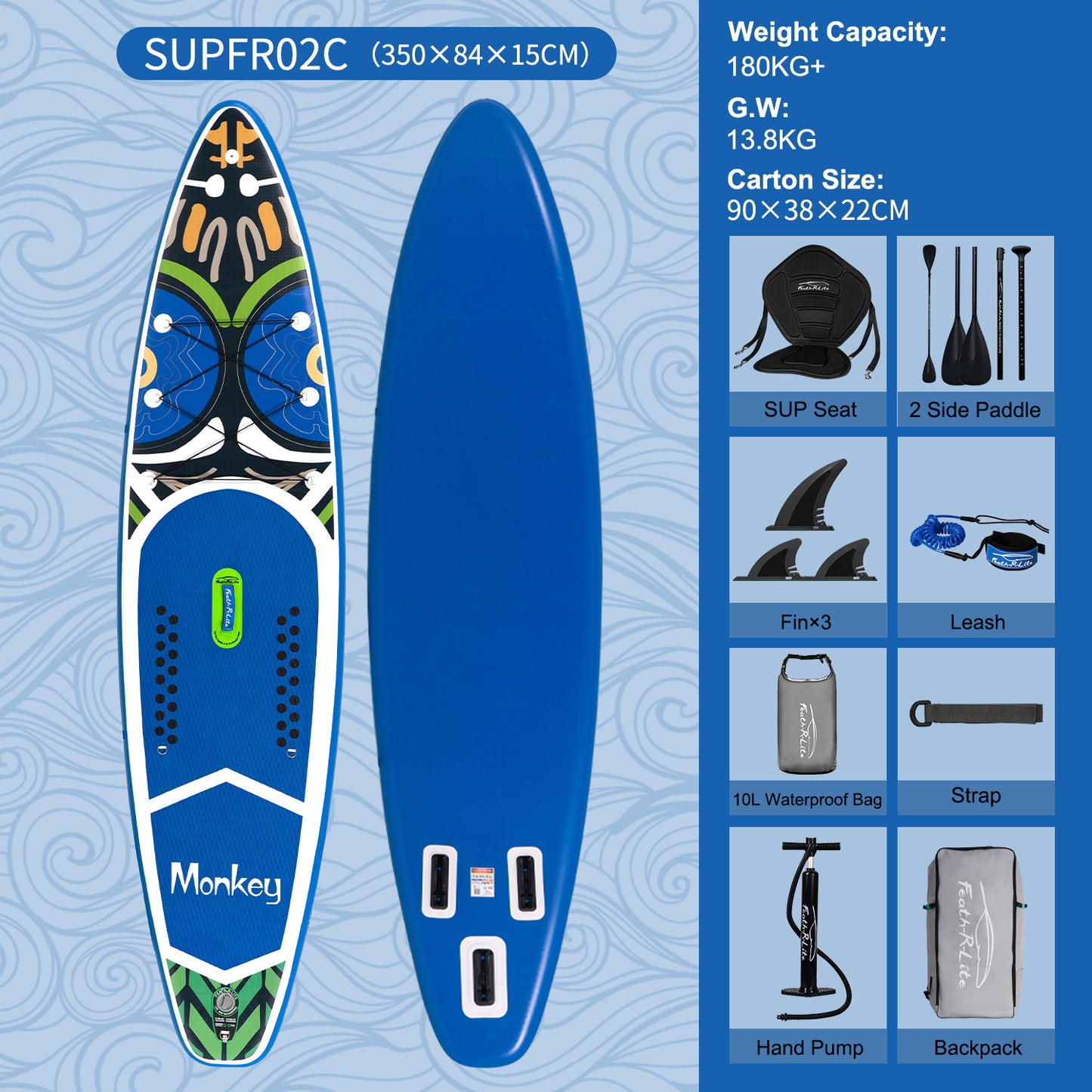 SUP Board SUPFR02E 350x84x15 cm