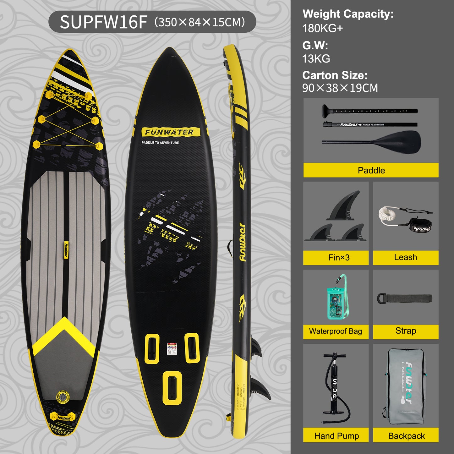 SUP Board SUPFW16F 350x84x15 cm