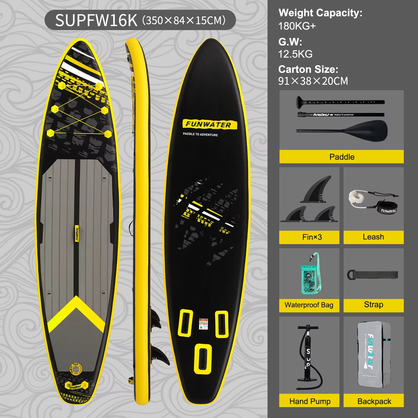 SUP Board SUPFW16K 350x84x15 cm